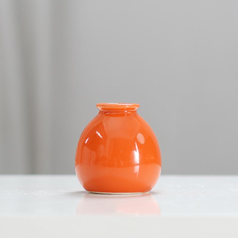 Simple Ceramic Mini Vase Incense Bottle, Hotel Home Decoration Perfume Diffuser, Living Room Office Dry Flower Hydroponics