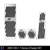 BAGI7 2026 Car Sticker 3 Pcs Brake Throttle Pedal Set for BMW 3 Series 2005-2025 Yeas E90 F30 G20 Stainless Steel Rubber Anti-Slip Ped