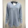 Suéter de Punto de Manga Larga Suelto de Otoño e Invierno con Cuello en V Fino Talla Grande para Mujer Color Sólido Suéteres Tops Casual Cálido Ropa de Punto para Mujer 24773