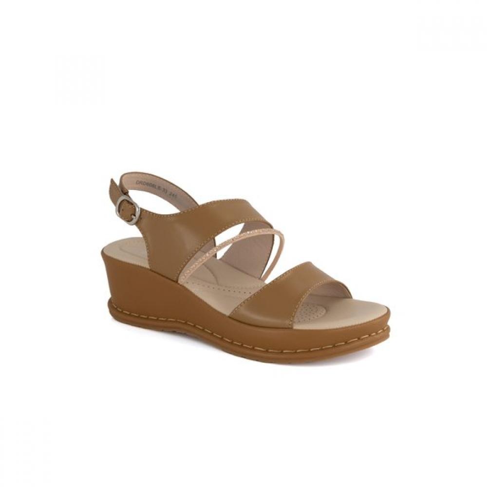 Daks Women 5cm Comfort Wedge Sandals Beige Drd608ls33 230/DARK BEIGE (LS33)