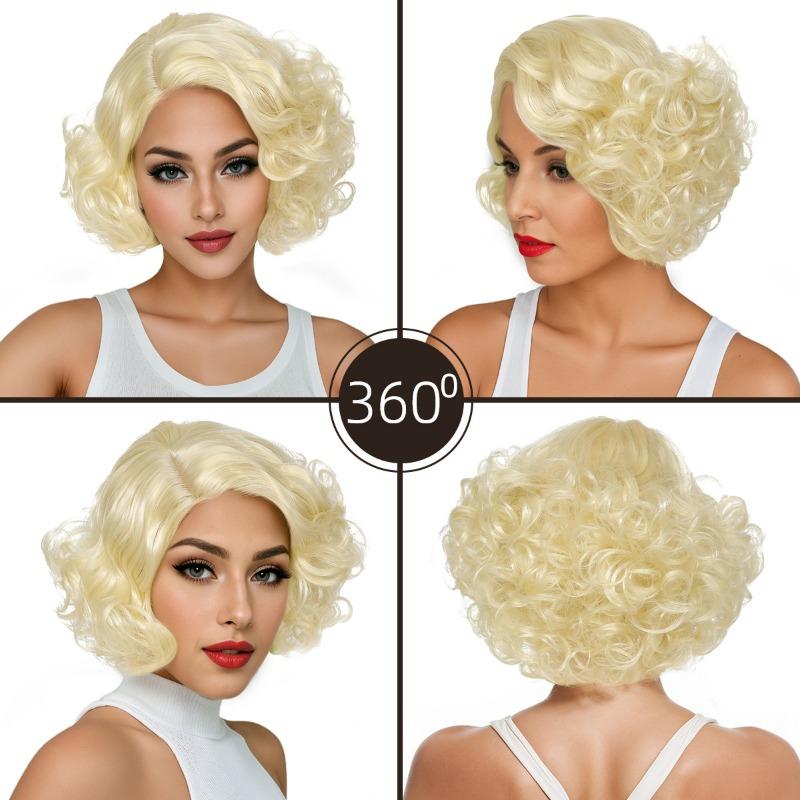 Synthetic Short Wigs for Women Cosplay Wig Female Big Curly Hair Natural Wig Girls Wig Halloween Costume
