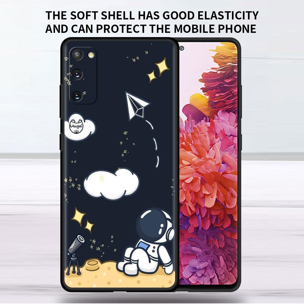 

Мягкий чехол для Samsung Galaxy Note 20 Ultra 10 Plus Lite A50 A70 A20 A40 A20e 9 8 A60 A10e Чехол для телефона Мультяшный Крутой Астронавт Sac Samsung Note 8