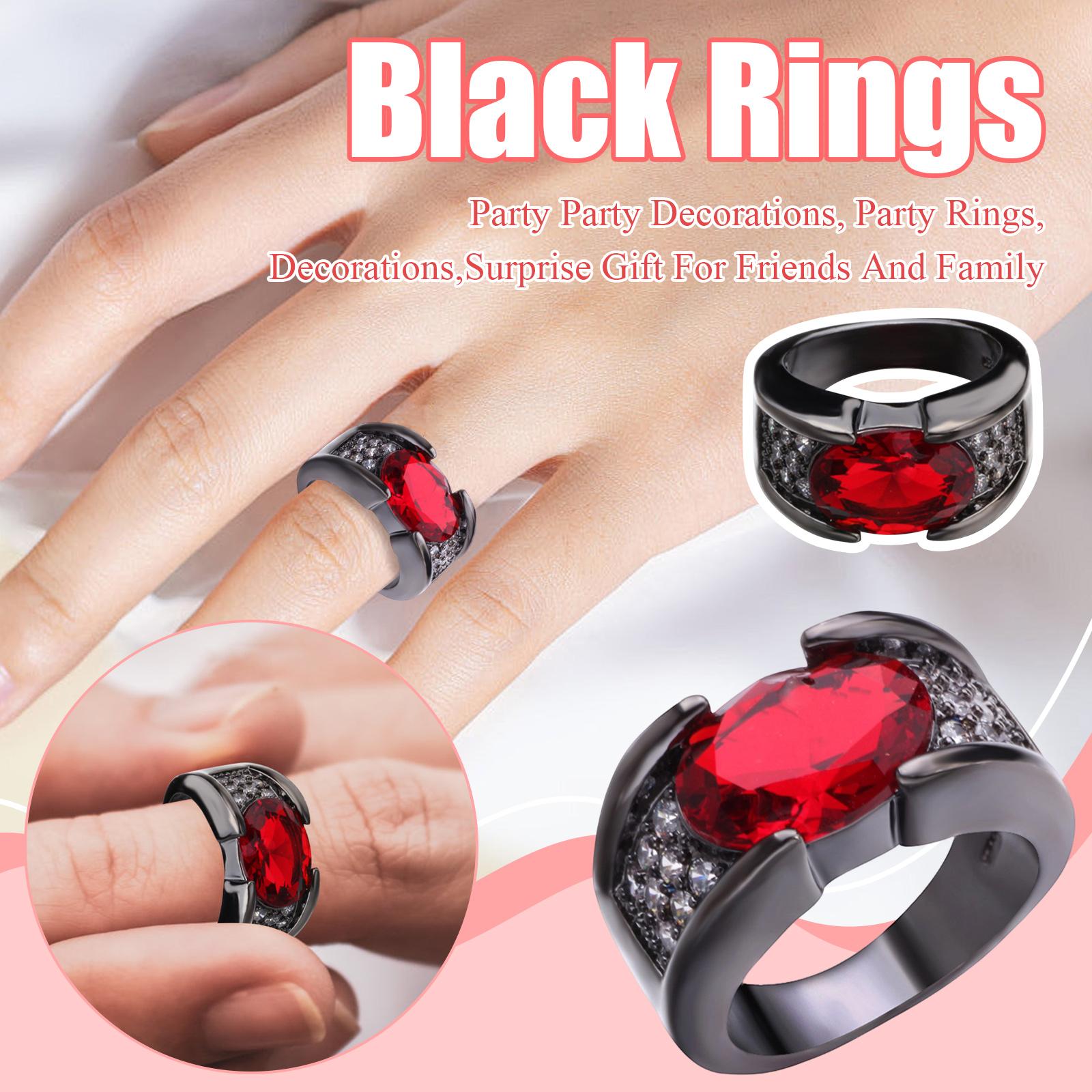 

Black Rings, Party Party Decorations, Party Rings, Decorations,Surprise Gift For Friends And Family,Seven Sizes Available 13 чёрный