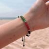 European and American Style Hand-woven Natural Stone Bracelet, Colored Beaded Black Gallstone Turquoise Good Luck Blessing Bracelet