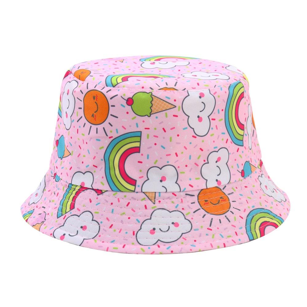2 3 4 5 Years Old Boys Girls Bucket Caps for UV Protection Cotton Sun Hats Summer Spring Outdoor Visor