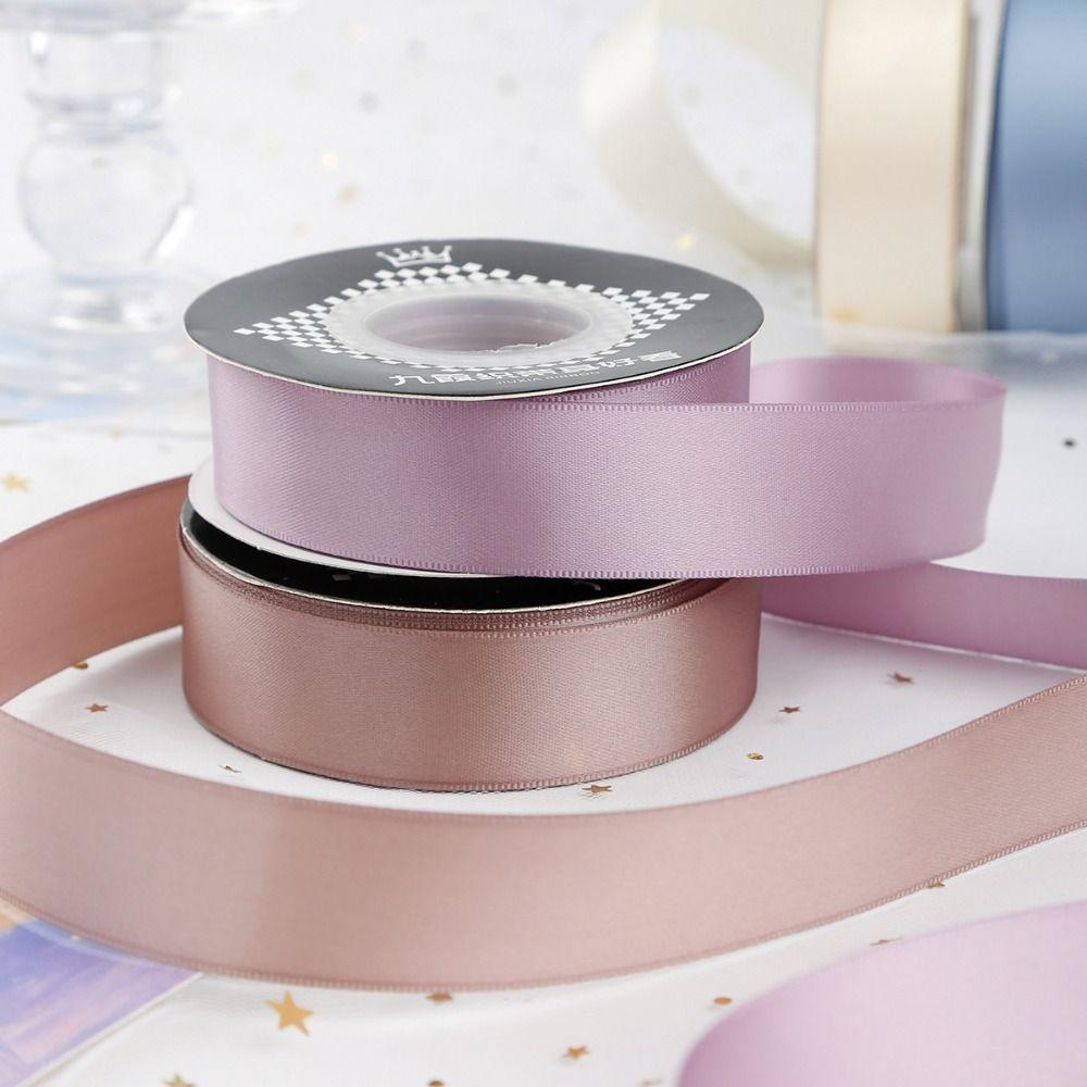 DIY Geschenkverpackung Einfarbige Satinbänder Handgefertigte Schleifen Kuchenverpackung Blumenstraußbänder Brautsträuße Glänzende Bänder für Bastelarbeiten