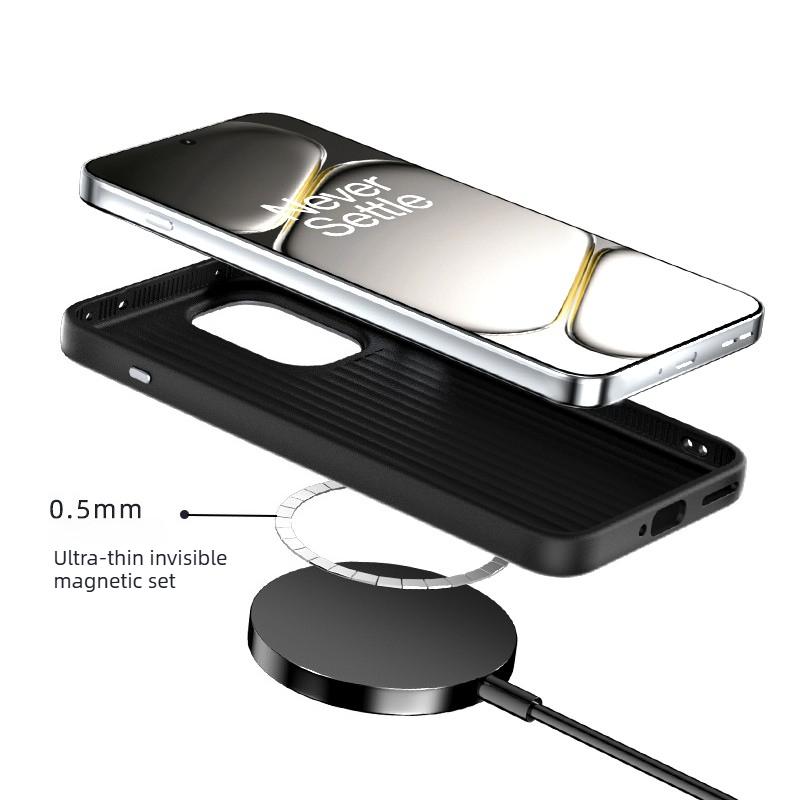 Custodia per cellulare con motivo in fibra di carbonio di lusso per OnePlus 15R 15 1+ACE 6 6T 13T 13S Cover antiurto con ricarica wireless magnetica