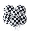 10pcs 18 Inch White Checkered Foil Helium Balloons Car Wheel Tire Balloon Racing Theme Birthday Party Decoration Globos Supplies