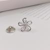 Korean Style Copper Inlaid Zirconia Summer Brooch Cardigan Collar Pin