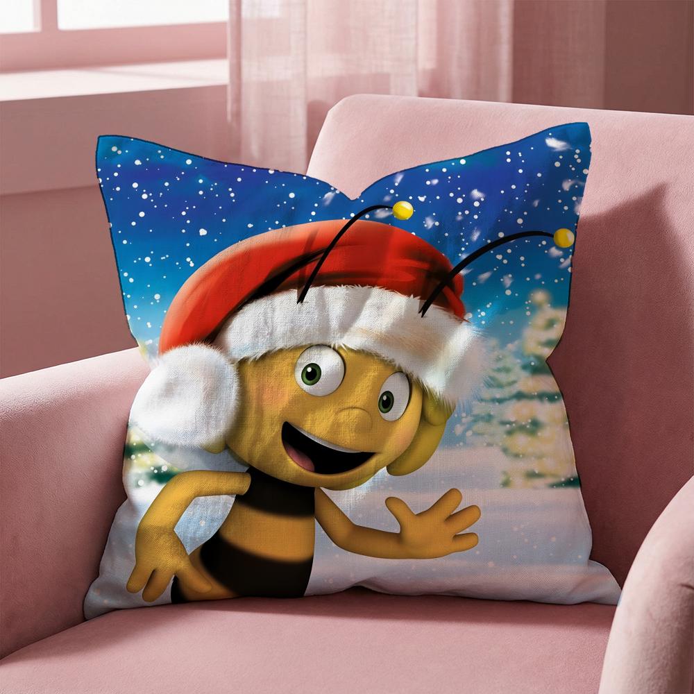 Maya the Bee Cushion Cover Multi-Scene Pillow Cover for Home & Car - Reversible, Soft & Durable for Daily Use