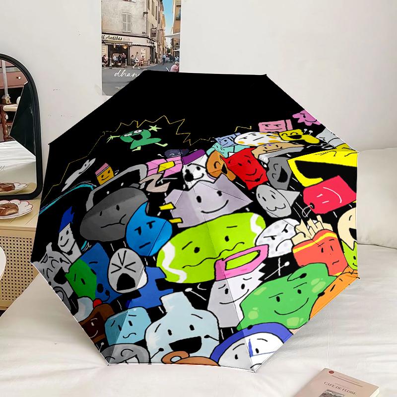 Colorful Dream Island Collage Umbrella 8-Frame for Travel, camping, Casual Lightweight Portable Umbrella, Essential for every family Holidays Gift