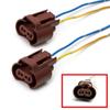 OE 9006 HB4 Female Adapters Wiring Harness Sockets W/ 4" Wire For Headlight Fog