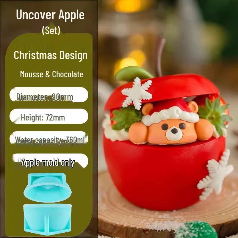 Silicone Christmas Sleigh Mold: Food-Grade Chocolate Shells for Fun Festive Cake and Mousse Decorations