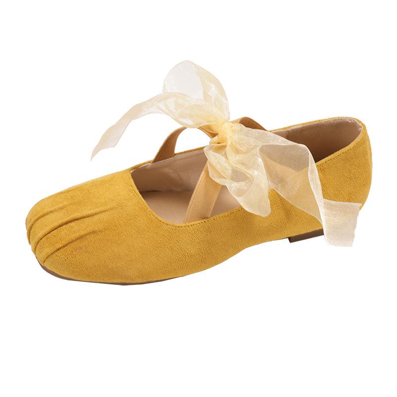 French Retro Square Head Shallow Mouth Flat-soled Single Shoes Women's 2025 New Summer Skirt Versatile Soft-soled Mary Jane Shoes