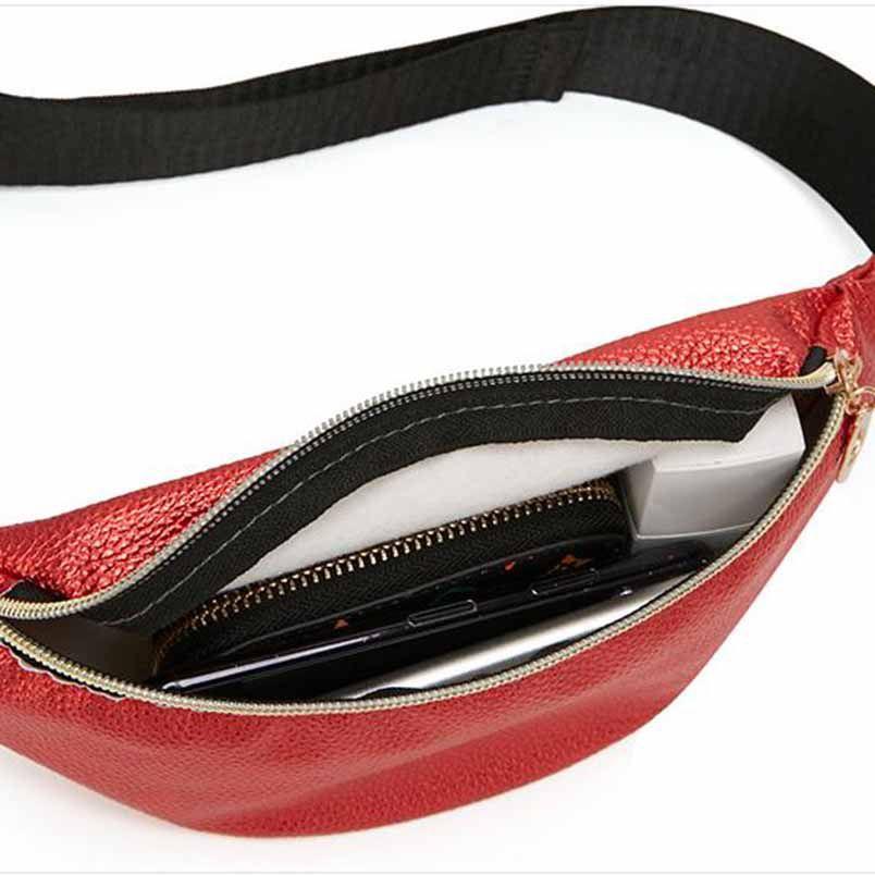 Compact And Chic Travel Hip Bag For Women With Zipper Closure And Pocket