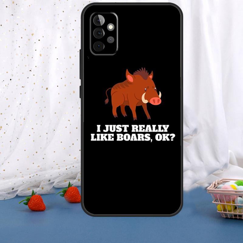 Cute Wild Boar Funny Cartoon For Samsung Galaxy A55 A35 A05 A52 A32 A22 A54 A14 A16 A26 A36 A56 A06 A15 A53 A33 A13 Case