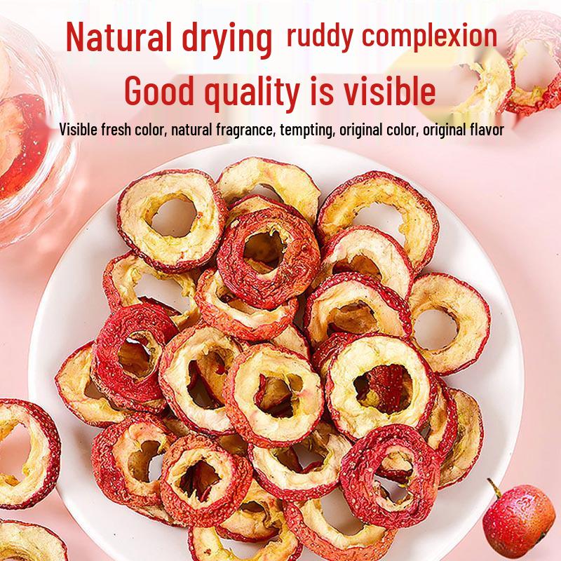 Seedless Dried Hawthorn Slices, 80g Can - Pitted Center Circle