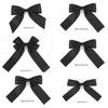 Koreanischer Stil Große Schwarze Satin-Schleife Brosche Anstecknadel für Kleidung und Accessoires