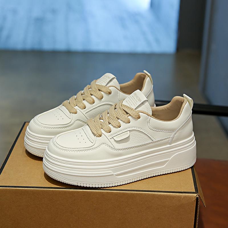 Thick-soled heightening little white shoes women's 2025 spring and autumn new versatile casual board shoes comfortable and non-slip sports women's