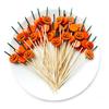 100pcs Smooth Surface Skull Bamboo Stick Natural Material Cocktail Sticks Toothpick  Thanksgiving