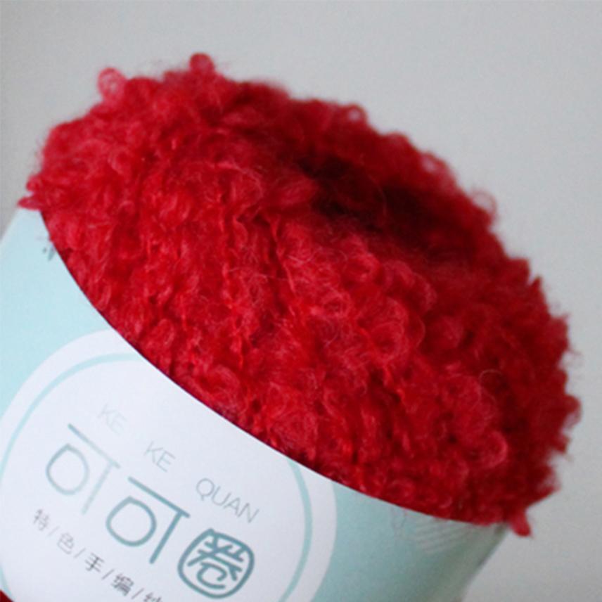 Wool Yarn Soft Smooth for Hand Knitting Circle Thread Crocheted Doll Hair DIY Plush Doll Needlework Knitting DIY Knitted Tool