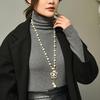1Pcs Elegant Temperament Pearl Chain Long Sweater Chain Pearl Necklace  Women's Jewelry Accessories