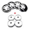 For Skoda FF56/60mm Car Styling Wheel Center Hub Cap Sticker Car Decoration Decal For Skoda Octavia Fabia Superb Kodiaq VRS VII Scala Karoq