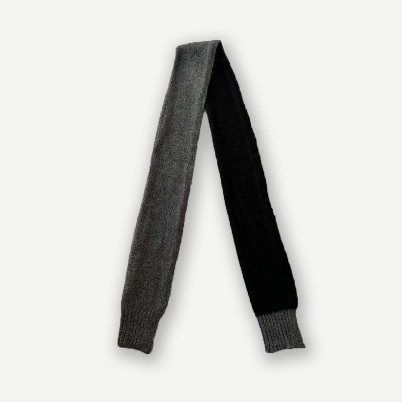 Alpaca Wool Blend Color Block Wool Scarf for Men and Women Winter Soft Touch Wool Scarf