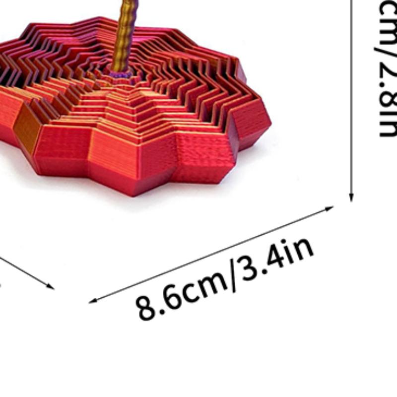 New 3D Printed Expanded Sensory Fidget Star,Expandable 4.33Inch Fractal Fidget Toys Octagonal With Detachable Handle