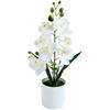 Artificial Orchid In Clean-Line Round Pot for Residential Commercial Indoor Decor For Home Office Cafe Setting