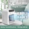 24W USB Spray Humidification Air Cooler Desktop Mini Air Conditioning Fan Dormitory Mobile Water-cooled Fan 164*114*214mm