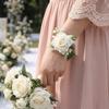 6 Stück/Set Seidenblumen Brautjungfern-Anstecker Exquisite Kette Armblume Schulveranstaltungen
