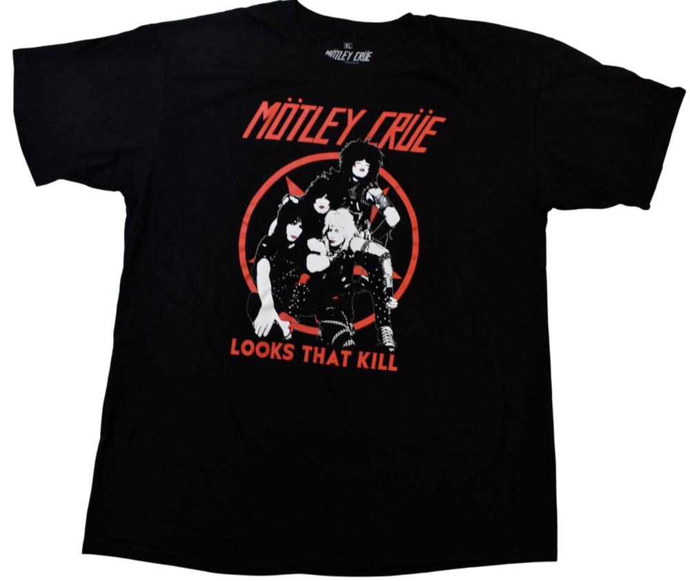 Ripple Junction Mens Motley Crue Looks That Kill Black Shirt New 2XL Unisex T-Shirt XL