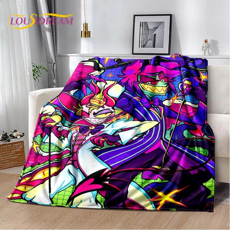 2026 H-Hazbin Hotel Charlie Cartoon Soft Blanket,Soft Throw Blanket for Home Bedroom Bed Sofa Picnic Travel Cover Child Gift