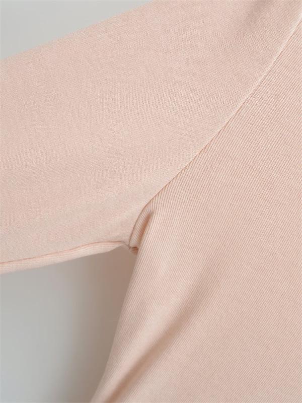 Korean V-Neck Long-Sleeve Slim Fit Sheer T-Shirt for Women - Autumn Essential