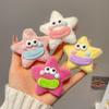 4pcs Funny Sausage Mouth Star Smiley Felt Hair Clip Fun Ugly Cute Bangs Side Clip