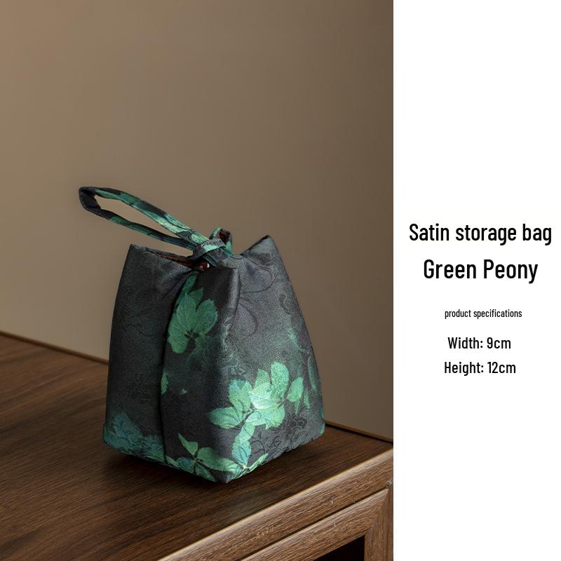 Portable Fabric Bag for Tea Set and Accessories - High-End Chinese Design