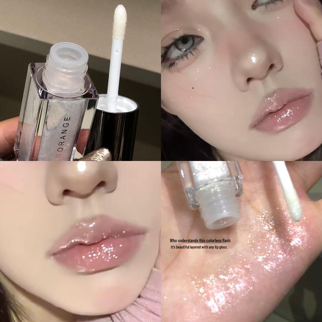 Chameleon Color-Changing Pearlescent Lip Gloss: Spring/Summer Glitter with Mirror Shine and Fine Shimmer