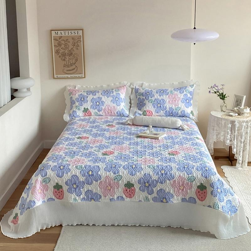 Cotton Tatami Quilted Bed Cover One-Piece Cotton Four-Piece Thickened Bed Sheet Three-Piece Set Four Seasons Universal Quilt Cover