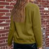 Women's Loose  Winter Round Neck Long Sleeve Knitted Imitation Mink Pullover