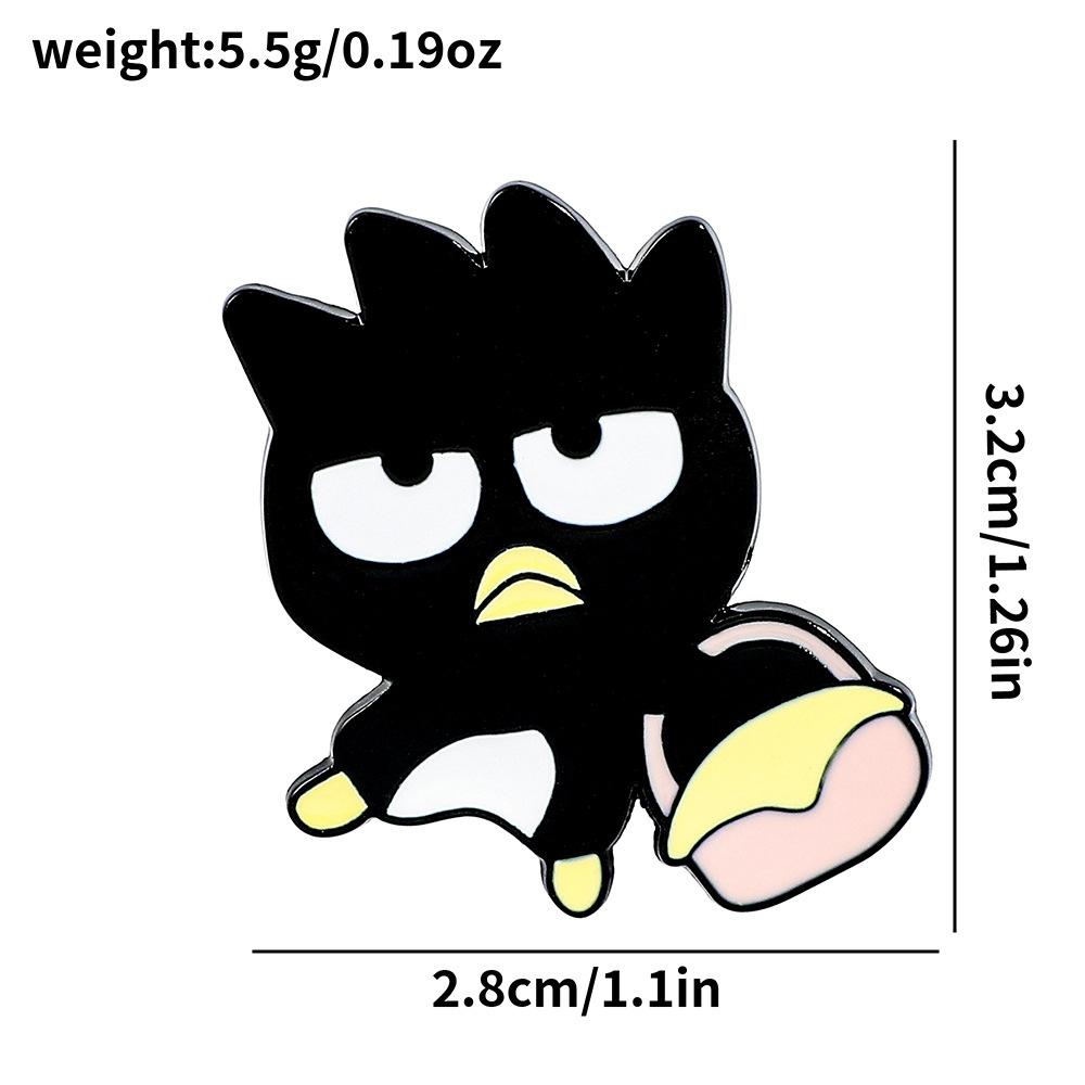 Creative Personality Pudding Dog Metal Badge Sanrio Cool Penguin Jade Cinnamon Dog Alloy Brooch