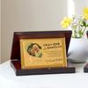 Porti 24k Gold Key Gold Bar Wood Plaque Appreciation 0.5g Gmx005