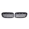 2PCS For BMW F30 F31 F35 F80 2012-2018 Left&Right Diamond Style Grille Car Grille Front Bumper Kidney Grill ABS Parts