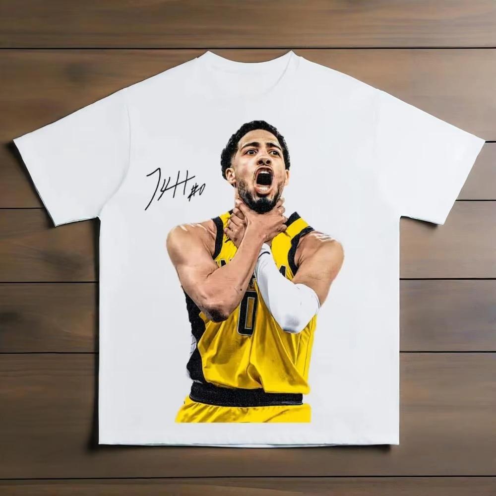 

Basketball Star Printed Stylish T-shirt for Men Women In Summer, Pure Cotton, Round Neck, Autumn and Winter Innerwear - Men ... S разноцветный