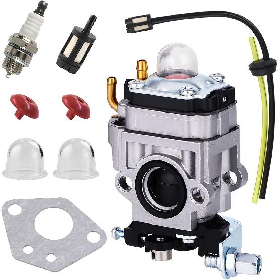 63022 Carburetor For Harbor Freight 52Cc 2HP Predator Earth Auger 63022 With Primer Bulbs Spark Plug Gasket Fuel Line Carb Kit, Replace 63022 56257