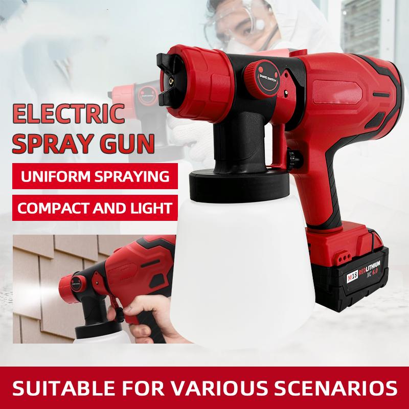 800ML Cordless Electric Spray Gun High Power Paint Sprayer Portable Auto Furniture Steel Coating Airbrush For Milwaukee Battery