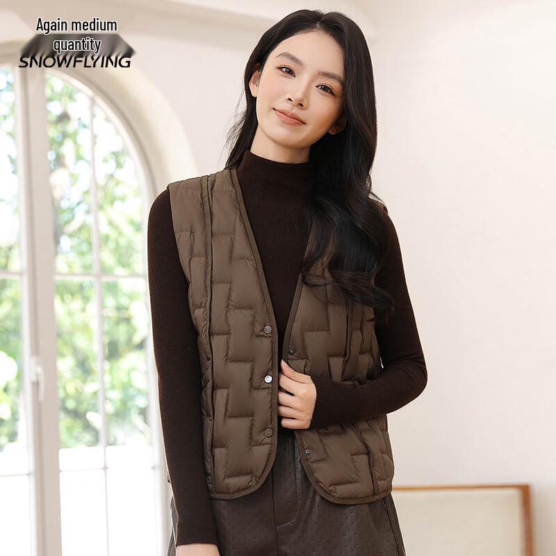 

Xuezongfei Women s V-Neck Down Vest L (165)