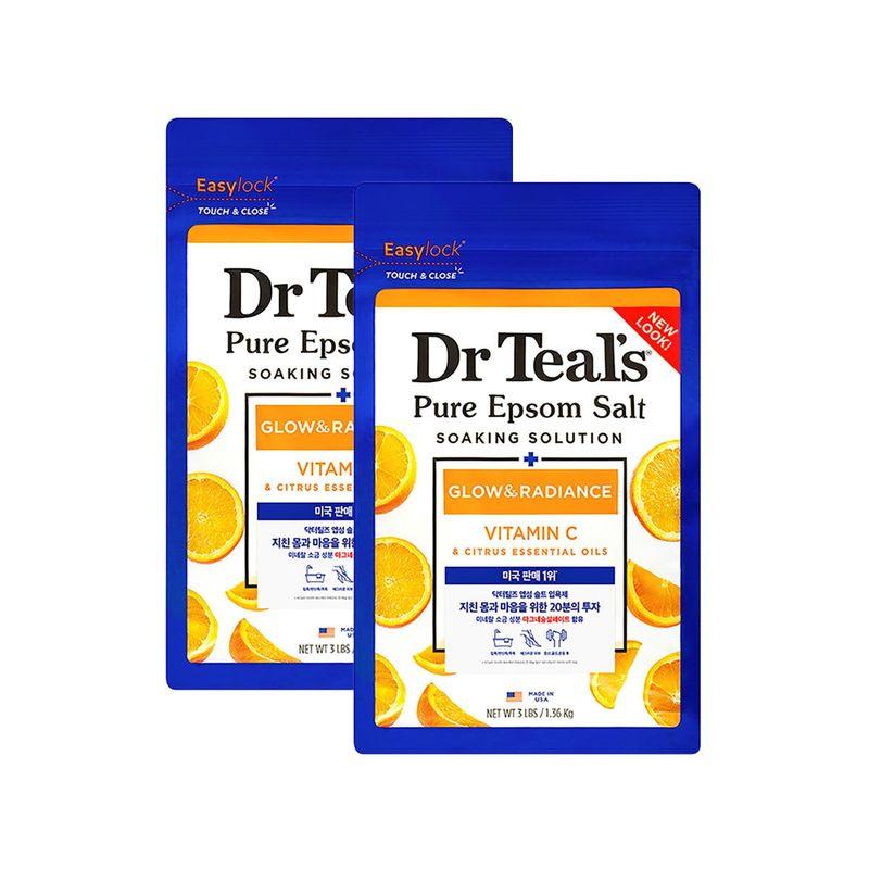 

Dr.Teal s Pure Epsom Salt Soaking Solution 1.36kg x 2 Pink Himalayan