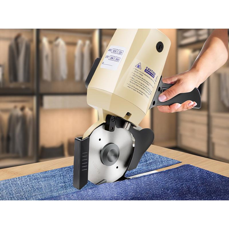 Electric Rotary Fabric Cutter,Octagonal Blade Cloth Cutter Electric Scissors with Automatic Sharpener for Multi Layer Carpet Leather