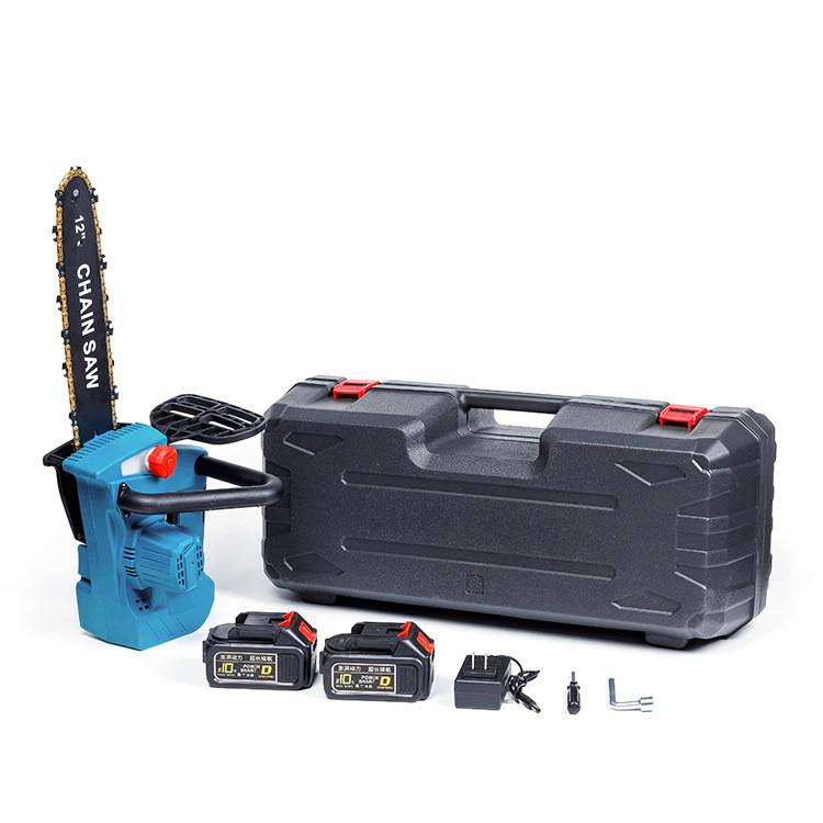 

12-дюймовая портативная ручная электрическая цепная пила, бесщеточная садовая пила для валки леса, мощный деревообрабатывающий электроинструмент